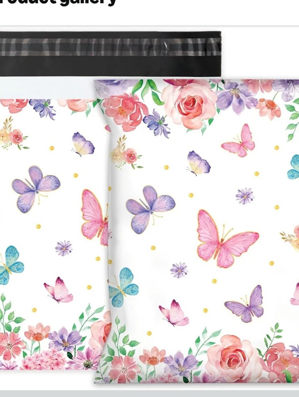 Butterfly Floral Polymailer Packages